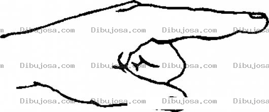 Dibujo para colorear Dedo Apuntando A La Derecha Dibujo De Mano Acusadora Para Pintar Y Colorear Dedo Indice De La Mano Izquierda Senalando