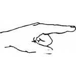 Dibujo para colorear Dedo Apuntando A La Derecha Dibujo De Mano Acusadora Para Pintar Y Colorear Dedo Indice De La Mano Izquierda Senalando