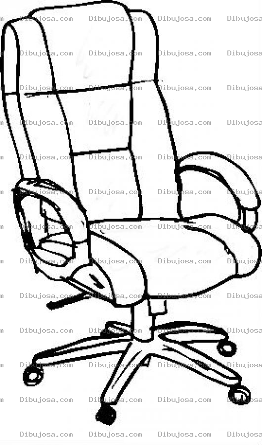 Dibujo para colorear Colorear Silla De Cuero Ejecutiva