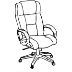 Dibujo para colorear Colorear Silla De Cuero Ejecutiva