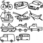 Dibujo para colorear Colorear Tipos De Transporte