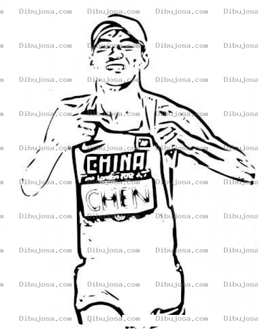 Dibujo para colorear Chengding Dibujo De Chen Ding Chino Campeon Mundial De London 2012 Para Pintar Y Colorear A Dingcheng