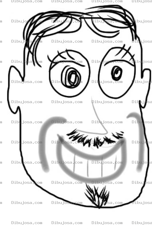 Dibujo para colorear Hombre Con Ojos De Mujer Para Colorear