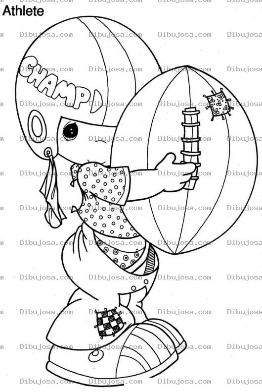 Dibujo para colorear Colorear ni o jugador de futbol americano