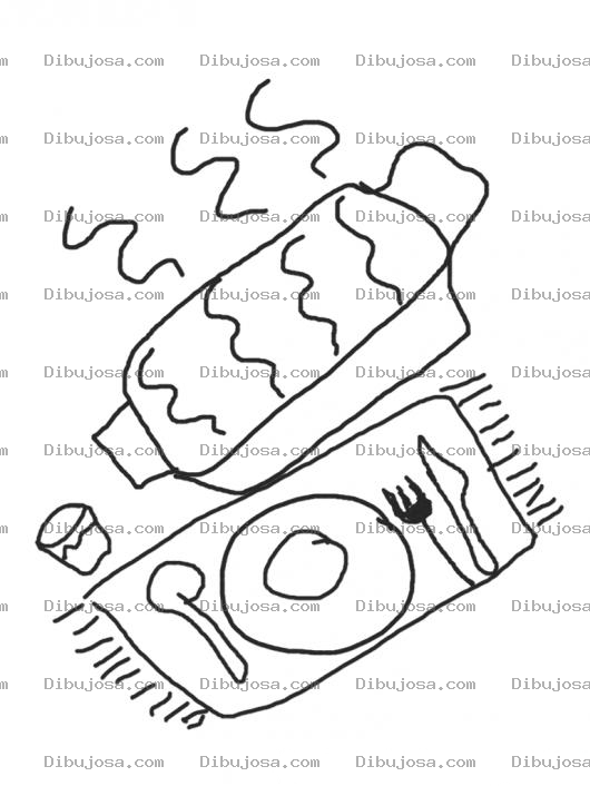Dibujo para colorear Dibujo De Lasagna Para Pintar En Almuerzo O Cena