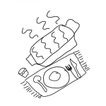 Dibujo para colorear Dibujo De Lasagna Para Pintar En Almuerzo O Cena