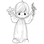 Dibujo para colorear Dibujo de Primera Comunion