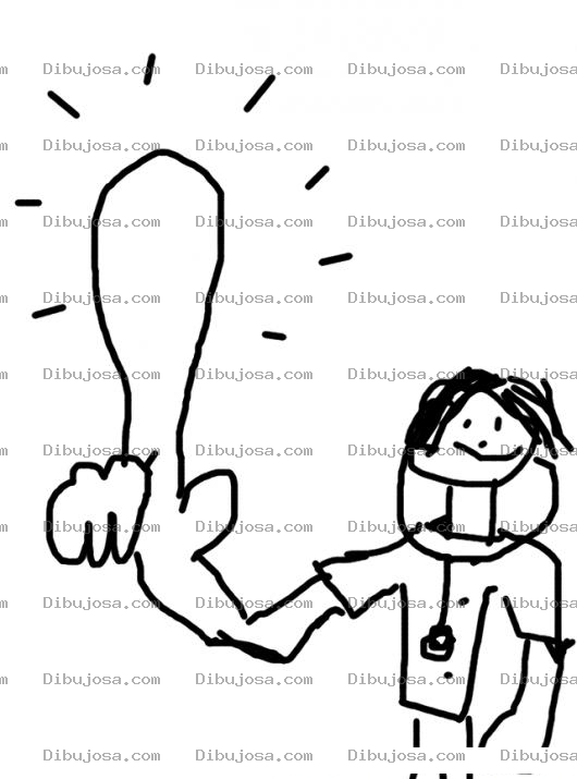 Dibujo para colorear Examen De La Prostata Dibujo Del Dedo Gigante De Un Proctologo Para Pintar Y Colorear Medico Especialista Del Colon