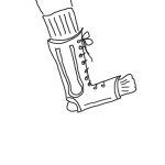 Dibujo para colorear Colorear Tobillera De Basquetbol Con Barra Metalica Lateral Para Proteger Tobillo De Dobladuras