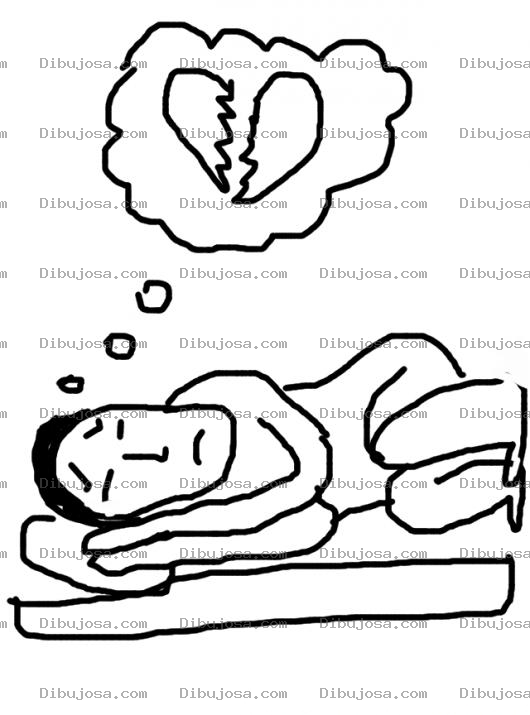 Dibujo para colorear Quiero Dormir Cansado Para No Pensar En Ti Quiero Dormir Profundamente Y No Despertar Llorando Con La Pena De No Verte. Dibujo De La Cancion De Emmanuel Para Colorear