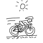 Dibujo para colorear La Vuelta Ciclistica Para Colorear