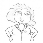 Dibujo para colorear Enfermera Gordita Para Colorear
