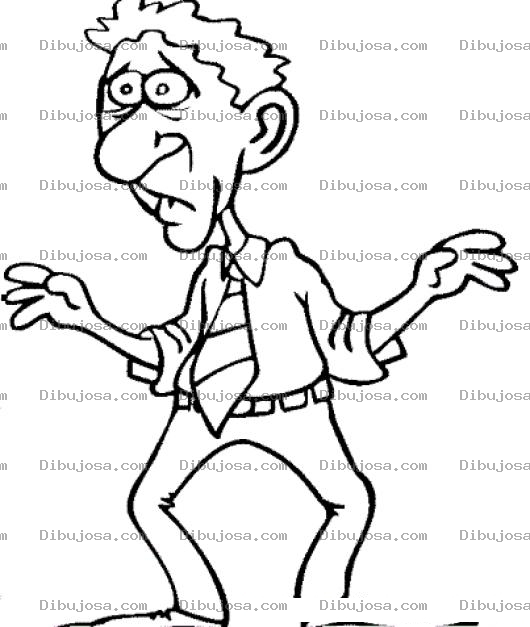 Dibujo para colorear Empleado Triste Para Colorear