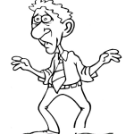 Dibujo para colorear Empleado Triste Para Colorear