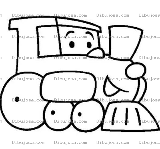 Dibujo para colorear Dibujo De Trensito Feliz Para Colorear