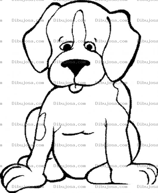 Dibujo para colorear Perrito Tristed Para Colorear