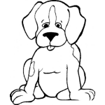 Dibujo para colorear Perrito Tristed Para Colorear