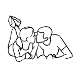 Dibujo para colorear Dibujo De Pareja Besandose En El Suelo Para Colorear