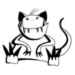 Dibujo para colorear Dibujo De Gato Moustruo Para Pintar Y Colorear Moustruo Gato