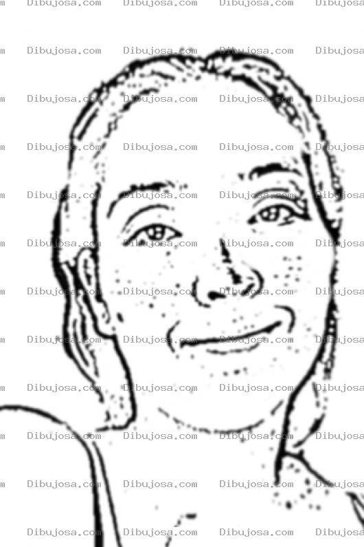 Dibujo para colorear Pecas En La Cara Para Colorear Mujer Joven Con Pequitas