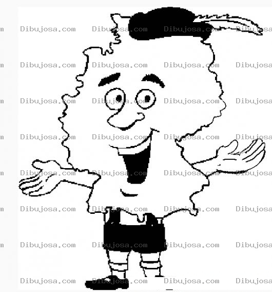 Dibujo para colorear Colorear mapa de alemania con brazos abiertos