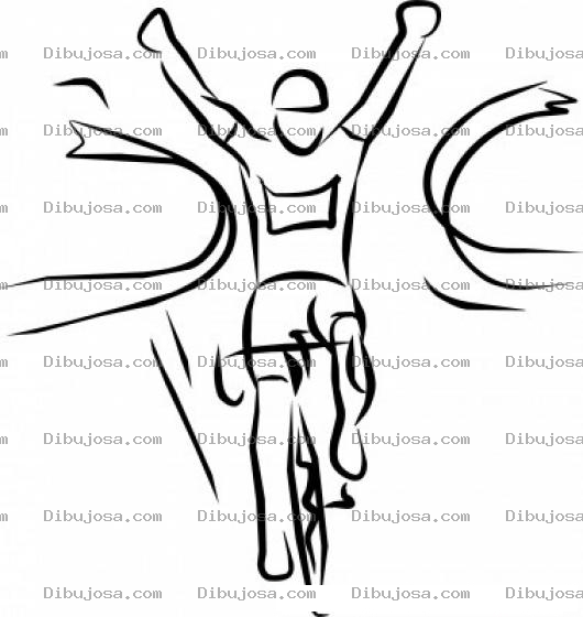 Dibujo para colorear Competencia Ciclistica Dibujo De Ganador Primer Lugar De Competencia De Bicicletas Para Colorear Ciclista Feliz