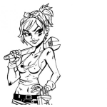 Dibujo para colorear Chica Mecanico Para Pintar Y Colorear Mujer Con Herramientas De Mecanica