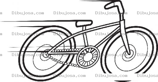 Dibujo para colorear Bicicleta Veloz Sin Piloto Para Pintar Y Colorear