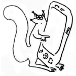Dibujo para colorear Dibujo De Ardilla Con Celular Para Pintar Y Colorear