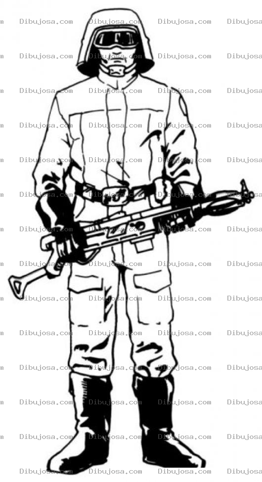 Dibujo para colorear Dibujo De Soldado Ruso Para Colorear