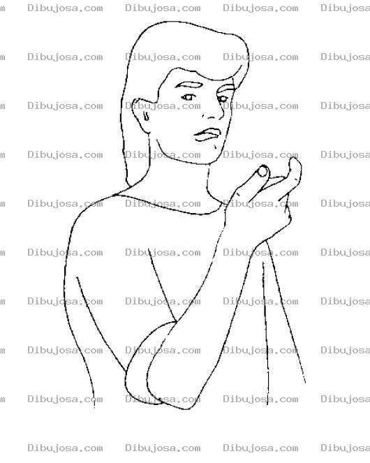 Dibujo para colorear Hombre Haciendo El Signo De Dinero Cn Su Mano Para Pintar Y Colorear