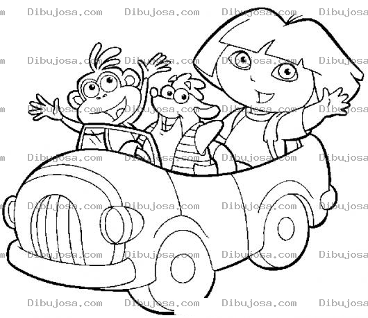Dibujo para colorear Colorear Carro De Dora Exploradora