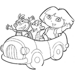 Dibujo para colorear Colorear Carro De Dora Exploradora