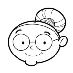 Dibujo para colorear Colorear Cara De Abuelita