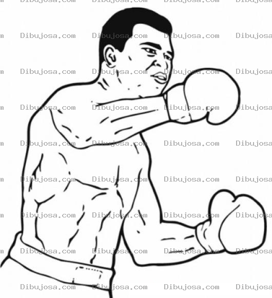 Dibujo para colorear Colorear a Mohamed Ali