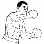 Dibujo para colorear Colorear a Mohamed Ali