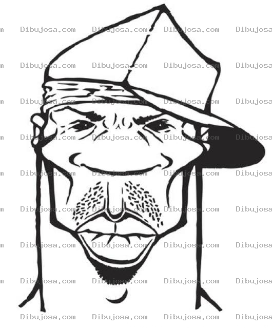 Dibujo para colorear Caricatura De 50 Cent Para Colorear