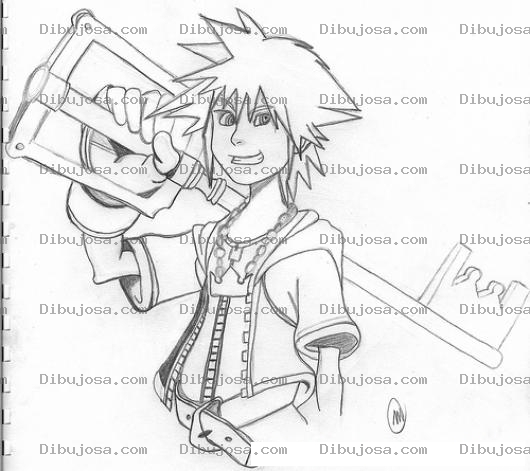 Dibujo para colorear Chico Con Llave Gigante Para Colorear