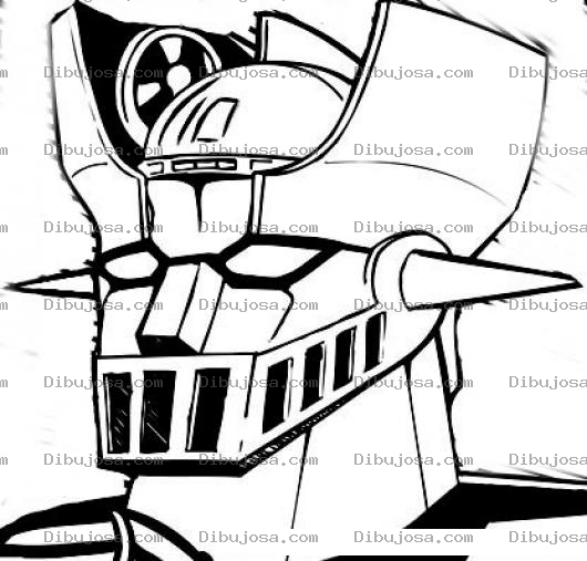 Dibujo para colorear Cara De Mazinger Z Para Pintar Y Colorear A Mazinyer