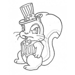 Dibujo para colorear Ardilla Americana Para Pintar Y Colorear Ardillita De Estados Unidos