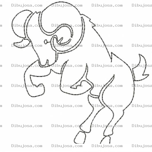 Dibujo para colorear Cabro Enfurecido Para Pintar Y Colorear