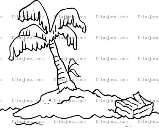 Dibujo para colorear Colorear Isla Desierta