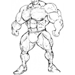Dibujo para colorear Cuerpo Con Esteroides Y Anabolicos Para Pintar Y Colorear