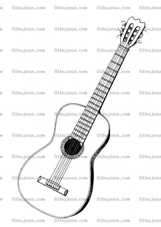 Dibujo para colorear Colorear Guitarra
