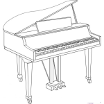 Dibujo para colorear Colorear Piano