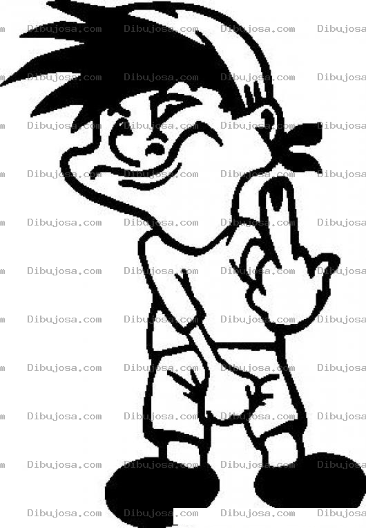 Dibujo para colorear Dibujo De Nino Malcreado Insolente Y Maleducado Para Pintar Y Colorear