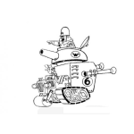 Dibujo para colorear Tanque Tractor Para Pintar Y Colorear Dibujo De Tractor Tanque T