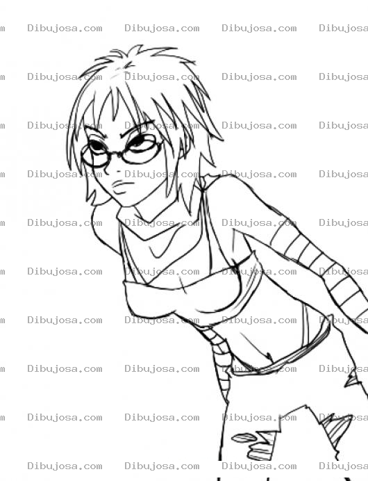 Dibujo para colorear Adolescente Enojada Para Colorear