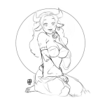 Dibujo para colorear Mujer Ternera Para Colorear Ternera Mujer