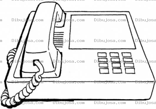 Dibujo para colorear Colorear telefono de mesa